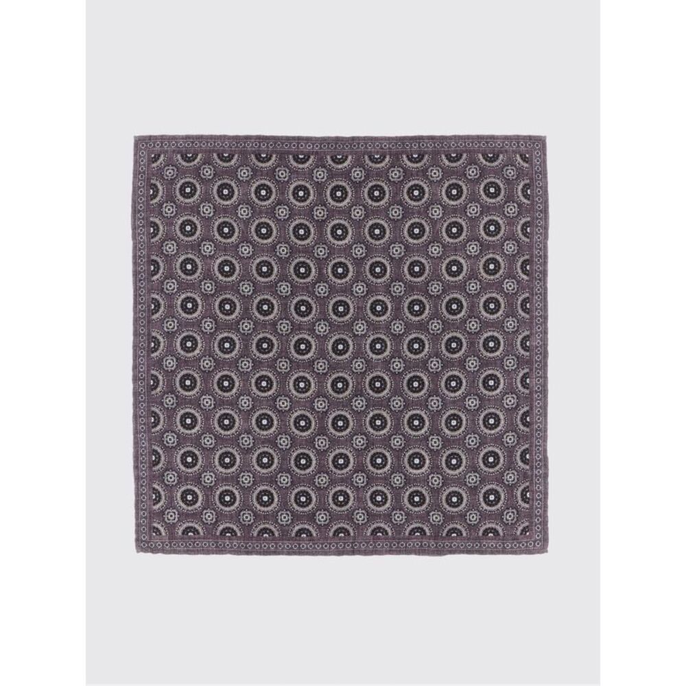 Brunello Cucinelli Men Abstract Print Pure Silk Pocket Square Brunello Cucinelli
